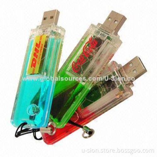 OEM Logo Translucent Plastic USB Flash Drives, 8GB Full Capacity Pen Drive with Wholesale Price
